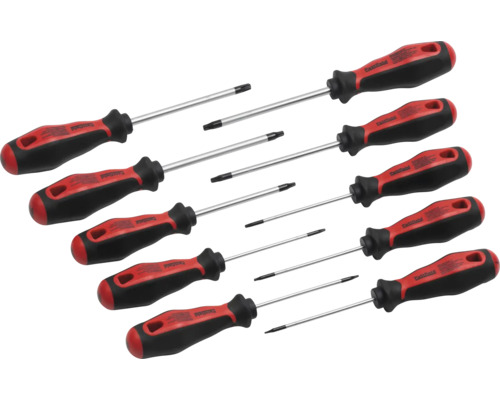 10-teiliges Pattfield Torx-Schraubendreher-Set mit ergonomischen Griffen.