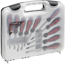 Pattfield Schraubendreher-Set 10-teilig im Kunststoffkoffer mit Tragegriff