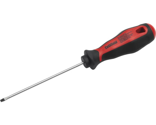 Pattfield Schlitzschraubendreher mit ergonomischem Mehrkomponentengriff.