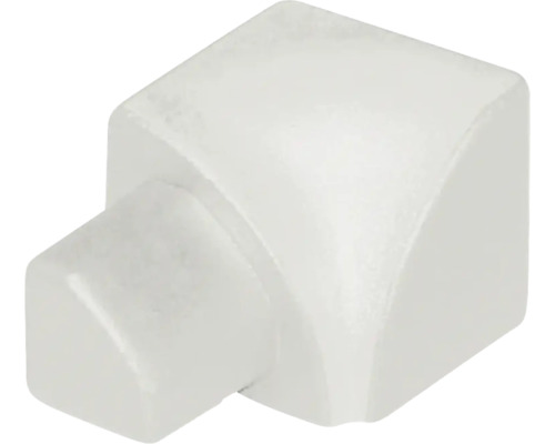 Coin intérieur blanc en plastique pour plinthes.