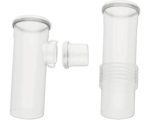 Kit de tuyaux d aspiration en plastique blanc avec élément flexible et raccord