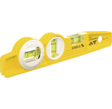 Niveau à bulle Stabila Type 81 SV REM W 360 degrés, 25 centimètres, en aluminium avec trois fioles dont une fiole à angle réglable.