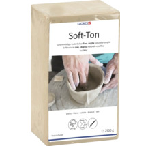 GLOREX Soft-Ton, weißer, lufttrocknender Naturton in der 2500 Gramm Packung.