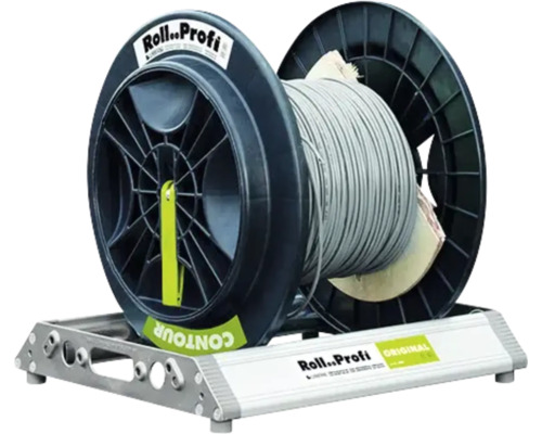 Dérouleur de câble Roll Profi Original en aluminium avec un touret de câble.