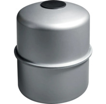 Vase d expansion à membrane gris en métal pour systèmes de chauffage.