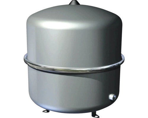 Vase d expansion à membrane gris en métal pour le chauffage et eau potable.