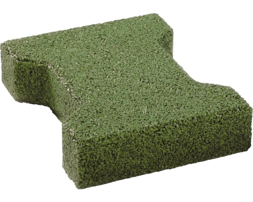 Pavé en caoutchouc vert en forme de I pour protection contre les chutes.