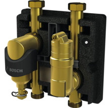 Bosch Pumpengruppe aus Messing mit Isolierung und Bosch Logo.