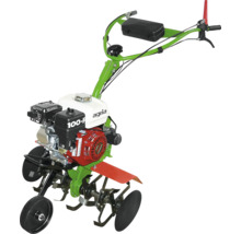 Motobineuse agria 100-F avec moteur Honda et fraises rotatives pour le travail du sol.