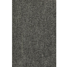 Grauer Nadelfilzteppich mit einer dichten, texturierten Oberfläche.