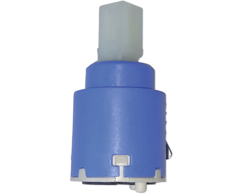 Cartouche céramique bleue pour mitigeur monocommande en plastique.