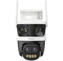 Caméra de surveillance IMOU avec deux modules d'objectif, quatre lentilles et deux antennes pour l'extérieur.