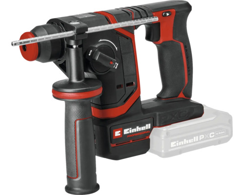 Marteau perforateur sans fil Einhell Professional avec poignée supplémentaire et butée de profondeur.