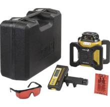 Kit laser rotatif Stabila LAR 160 avec récepteur, plaque de mire, lunettes laser et coffret de transport robuste.