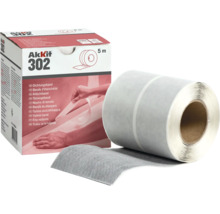 Bande d'étanchéité grise Akkit 302, rouleau de 5 mètres et emballage pour l'étanchéité des joints et des angles dans les pièces humides.