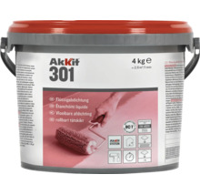 Akkit 301 Étanchéité liquide seau de 4 kg pour salle de bains et douche, très faible émission certifiée EC1 Plus, applicable au rouleau.