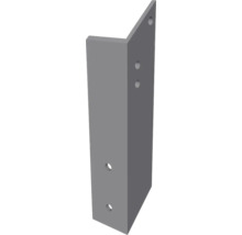 Equerre d'angle métallique en forme de L avec trous pré-percés pour les raccords vissés dans la construction en bois.