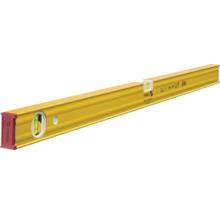 Niveau à bulle jaune Stabila Type 80 AS, 90 centimètres, en aluminium avec deux fioles et embouts.