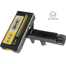 Récepteur laser Stabila REC 160 RG avec support, compatible avec les faisceaux rouges et verts, écran numérique. Stabila Logo.