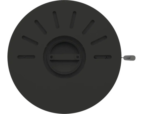 Clapet de réglage rond pour tuyaux de poêle avec levier de commande pour le contrôle du tirage.