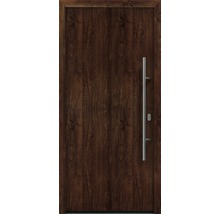 Holztür mit Metallgriff