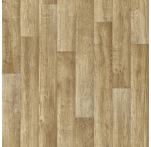 Revêtement de sol stratifié aspect chêne avec veinure de bois rustique et structure.