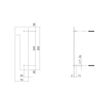 Hausnummer Intersteel 1 XL 300 mm schwarz matt