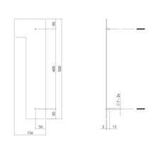 Numéro de rue Intersteel 1 XXL 500 mm noir mat