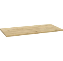 Rechteckiger Regalboden mit Holzdekor in Eiche hell Optik.