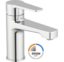Mitigeur de lavabo monocommande en chrome avec certification DVGW.