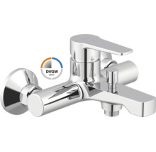 Mitigeur monocommande pour baignoire en chrome avec inverseur et certification DVGW.