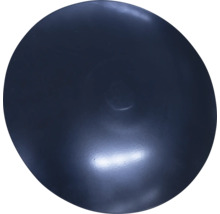 Capuchon de protection rond en plastique bleu foncé.