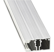 Profilé en aluminium avec rails de guidage et chambre creuse pour travaux de construction.