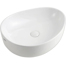 Vasque à poser ovale Jungborn en céramique sanitaire blanche.