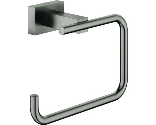 Dérouleur papier toilette GROHE Essential Cube hard graphite brossé 40507AL1 Porte-serviettes mural en métal