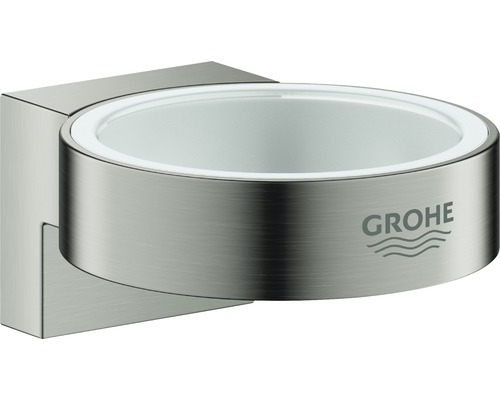 Halter GROHE Selection für Seifenspender und Zahnputzbecher hard graphite gebürstet 41027AL0