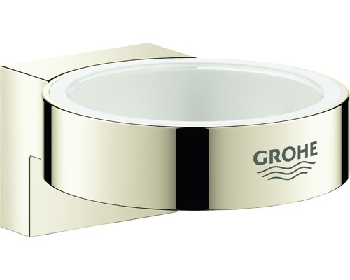 Support GROHE Selection pour distributeur de savon et gobelet pour brosses à dents nickel poli 41027BE0