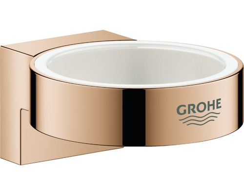 Support GROHE Selection pour distributeur de savon et gobelet pour brosses à dents warm sunset poli 41027DA0