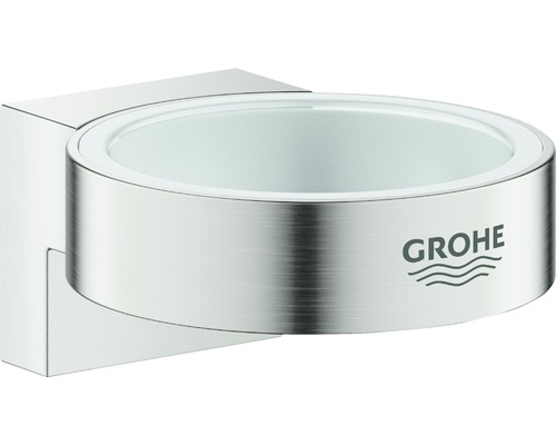 Support GROHE Selection pour distributeur de savon et gobelet pour brosses à dents supersteel 41027DC0