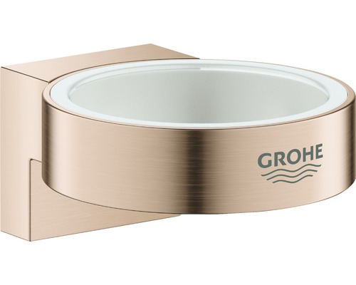 Support GROHE Selection pour distributeur de savon et gobelet pour brosses à dents warm sunset brossé 41027DL0