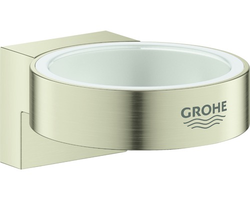 Support GROHE Selection pour distributeur de savon et gobelet pour brosses à dents nickel brossé 41027EN0