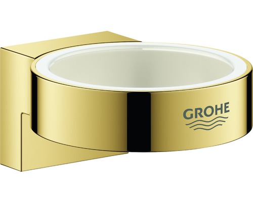 Support GROHE Selection pour distributeur de savon et gobelet pour brosses à dents cool sunrise 41027GL0