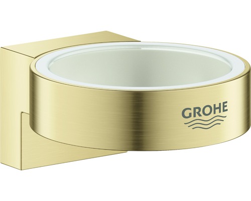 Support GROHE Selection pour distributeur de savon et gobelet pour brosses à dents cool sunrise brossé 41027GN0