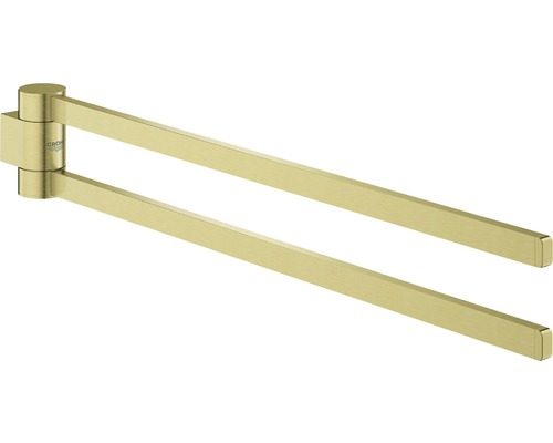 Handtuchhalter GROHE Selection doppelt schwenkbar cool sunrise gebürstet 41063GN0 Schwenkbarer Handtuchhalter mit zwei Armen