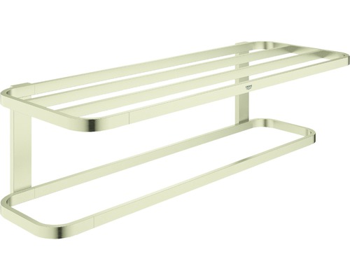 Étagère porte-serviettes avec tablette GROHE Selection nickel brossé 41066EN0 Grohe Essentials Porte-serviettes avec étagère