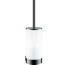 Ensemble brosse WC mural avec récipient en verre