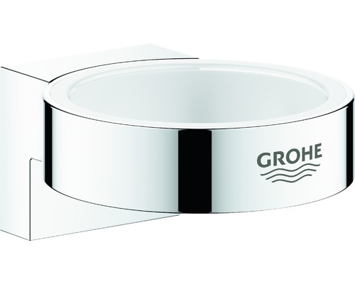 Support GROHE Selection pour distributeur de savon et gobelet pour brosses à dents Chrome 41027000