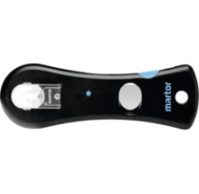 Couteau de sécurité Martor Secumax 350 pour couper films et feuillards avec lame cachée et Martor Logo.