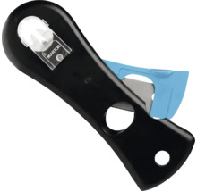 Couteau de sécurité Martor pour films et cartons avec poignée ergonomique en plastique et lame dissimulée.