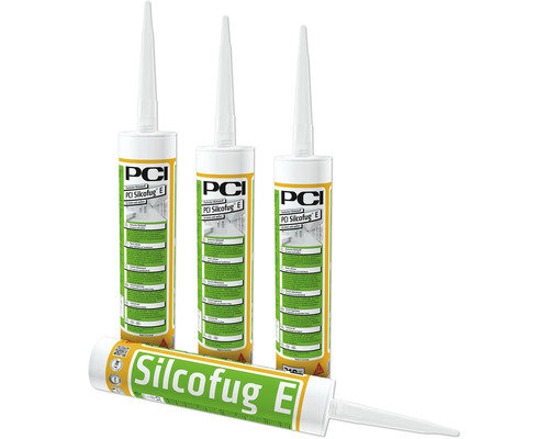 Mastic d'étanchéité élastique PCI Silcofug E en cartouches pour l'intérieur et l'extérieur.